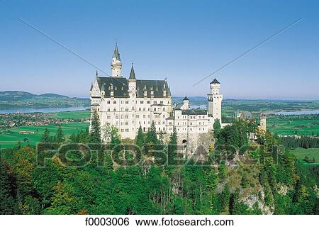 Germany, Europe, castle, Bavaria, Castle of Neuschwanstein, exterior View Large Photo Image Stock Photograph - Germany, Europe, castle, Bavaria, Castle of Neuschwanstein, exterior. Fotosearch