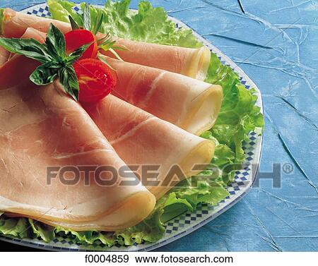 ham, salad, tomato, tomatoes, mint, gastronomy, food View Large Photo Image Stock Photo - ham, salad, tomato, tomatoes, mint, gastronomy, food. Fotosearch
