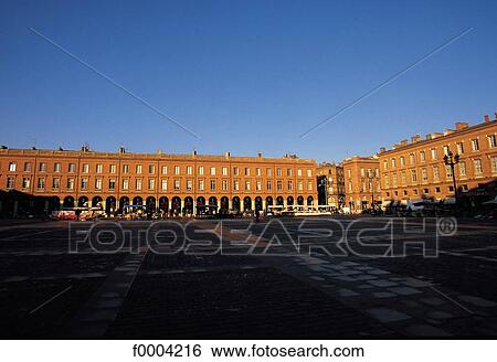 Stock Photograph - Haute Garonne, Toulouse, Capitol, yard, monument, architecture, Europe. Fotosearch