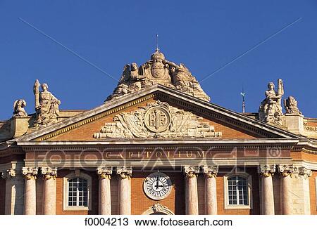 Stock Image - Haute Garonne, Toulouse, Europe, Capitol, monument, front, France. Fotosearch