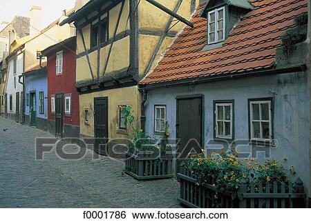 house, Czech Republic, Europe, Prague, Golden Alleyway, lane, alley View Large Photo Image Stock Photograph - house, Czech Republic, Europe, Prague, Golden Alleyway, lane, alley. Fotosearch