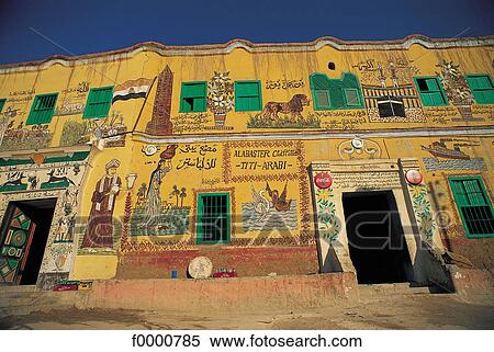 house, Egypt, Northern Africa, left bank, dwelling, traditional dwelling, wall painting View Large Photo Image Stock Photography - house, Egypt, Northern Africa, left bank, dwelling, traditional dwelling, wall painting. Fotosearch