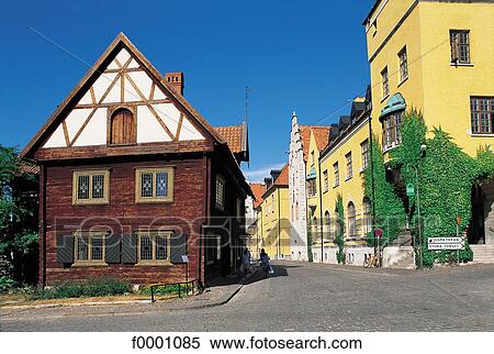 house, Sweden, Europe, Visby, exterior, open air View Large Photo Image Stock Photography - house, Sweden, Europe, Visby, exterior, open air. Fotosearch
