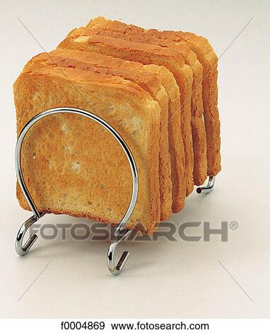Stock Photo - indoors, bread, inside, toast, white bread, aliment. Fotosearch