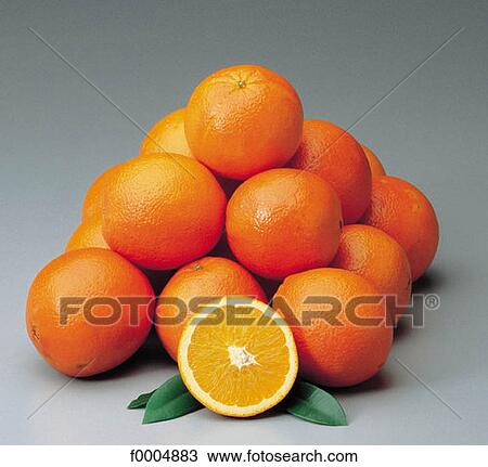 Stock Image - indoors, fruit, inside, orange, citrus fruit, aliment. Fotosearch