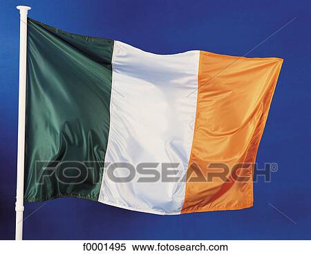 Irish flag, exterior, open air View Large Photo Image Stock Photography - Irish flag, exterior, open air. Fotosearch