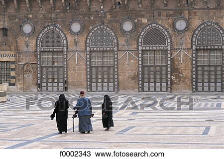 Stock Image - Islam, Syria, Middle East, Islamic architecture, people, Alep, architecture. Fotosearch