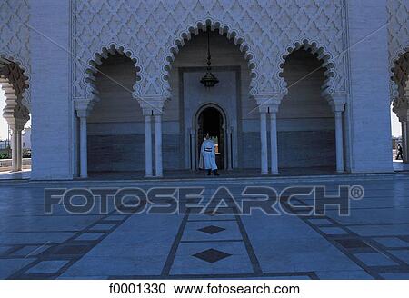 Stock Image - islamic art, Morocco, Northern Africa, Mohammed V Mausoleum, Rabat, exterior. Fotosearch