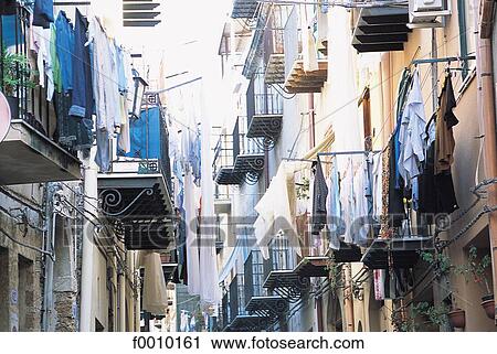Stock Image - Italy, Europe, Sicily, exterior, open air, travel, travel lane. Fotosearch