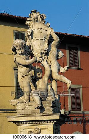 Stock Photo - Italy, Europe, statue, Pisa, Tuscany, exterior. Fotosearch
