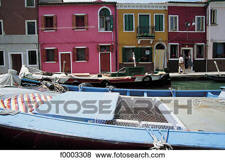 Italy, village, traditional dwelling, boat, front, Venice, Europe View Large Photo Image Stock Photo - Italy, village, traditional dwelling, boat, front, Venice, Europe. Fotosearch
