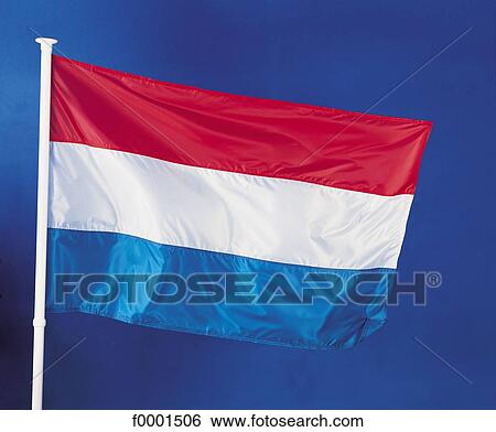 Luxembourger flag, exterior, open air View Large Photo Image Stock Photograph - Luxembourger flag, exterior, open air. Fotosearch