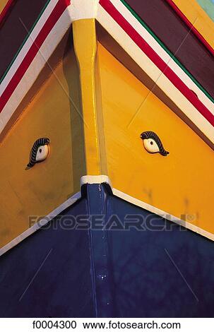 Malta, boat, painting, face, prow, prow of a Popular art, Europe View Large Photo Image Stock Image - Malta, boat, painting, face, prow, prow of a Popular art, Europe. Fotosearch