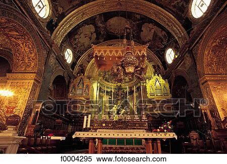 Stock Photography - Malta, Christian architecture, church, cathedral, altar, christianity, christianism. Fotosearch