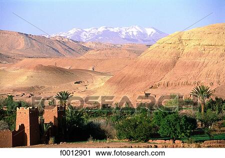Stock Image - Morocco, Northern Africa, travel, travel exterior, open air, Haut Atlas, architecture. Fotosearch