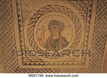 Mosaic Antic Art Paphos Mosaic Europe Cyprus Antiquity Stock Photograph F0001746 Fotosearch