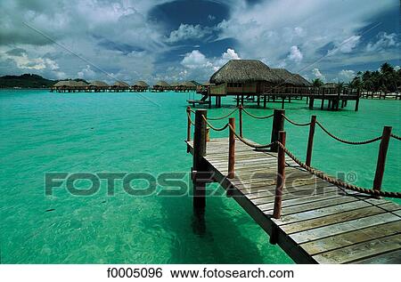Oceania, Polynesia, Bora Bora, sea, pier, escape View Large Photo Image Stock Photograph - Oceania, Polynesia, Bora Bora, sea, pier, escape. Fotosearch