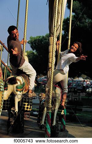 Stock Image - people, exterior, open air, joy, joyful, enthousiast. Fotosearch