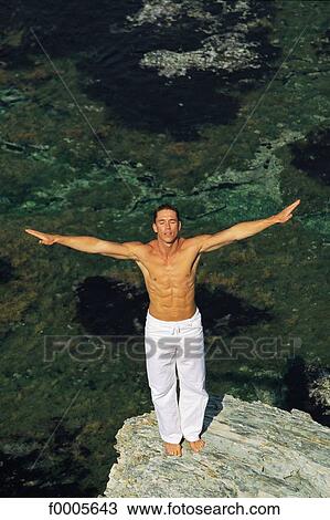 Stock Image - people, exterior, open air, men, dive. Fotosearch