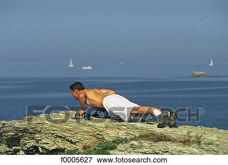 Stock Photo - people, exterior, open air, men, sport. Fotosearch