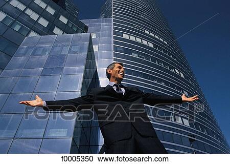 Stock Image - people, exterior, open air, men, businessman. Fotosearch