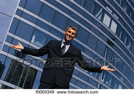 Stock Photo - people, exterior, open air, men, businessman. Fotosearch