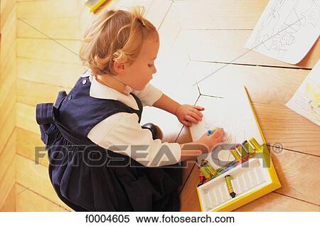 people, inside, indoors, child, children, girl, drawing View Large Photo Image Stock Photography - people, inside, indoors, child, children, girl, drawing. Fotosearch