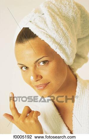 Stock Image - people, inside, indoors, woman, women, face. Fotosearch