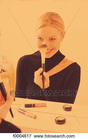 people, inside, indoors, woman, women, beauty, make-up brush View Large Photo Image Stock Photo - people, inside, indoors, woman, women, beauty, make-up brush. Fotosearch