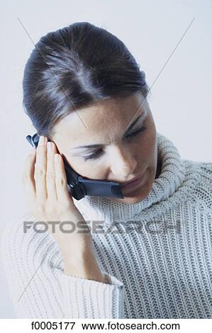 Stock Photo - people, inside, indoors, woman, women, face. Fotosearch