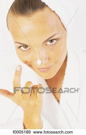 Stock Photo - people, inside, indoors, woman, women, face. Fotosearch