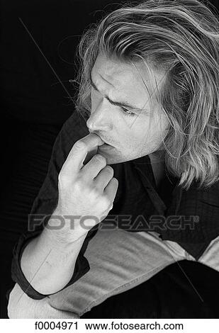 Stock Image - people, men, blond hair, blond-haired, fair hair. Fotosearch