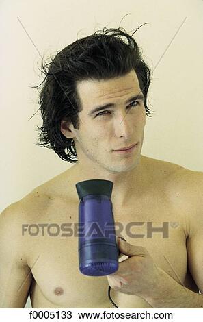 people, men, inside, indoors, hair dryer View Large Photo Image Stock Image - people, men, inside, indoors, hair dryer. Fotosearch
