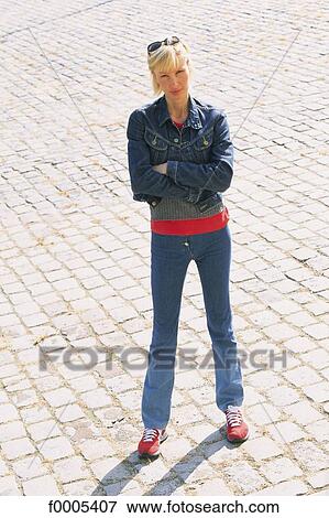 Stock Photo - people, woman, women, blond hair, blond-haired, blonde. Fotosearch