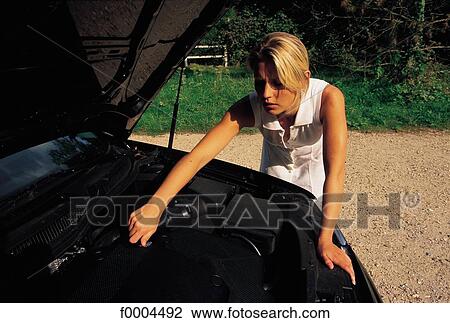 people, woman, women, car, breakdown, exterior, open air View Large Photo Image Stock Image - people, woman, women, car, breakdown, exterior, open air. Fotosearch