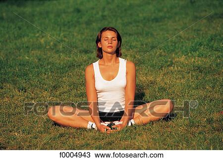 Stock Image - people, woman, women, exterior, open air, serenity. Fotosearch