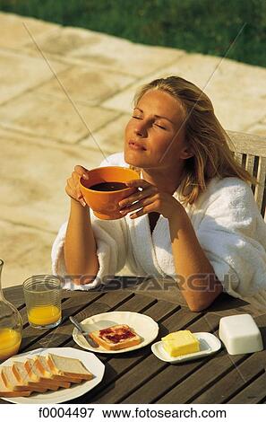 people, woman, women, exterior, open air, bowl of coffee View Large Photo Image Stock Photo - people, woman, women, exterior, open air, bowl of coffee. Fotosearch
