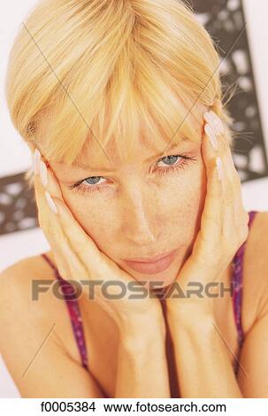 people, woman, women, inside, indoors, blond hair View Large Photo Image Picture - people, woman, women, inside, indoors, blond hair. Fotosearch