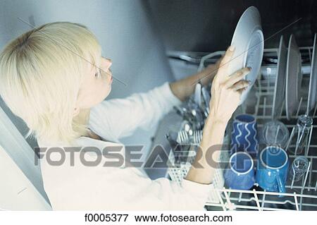Stock Photo - people, woman, women, inside, indoors, household. Fotosearch