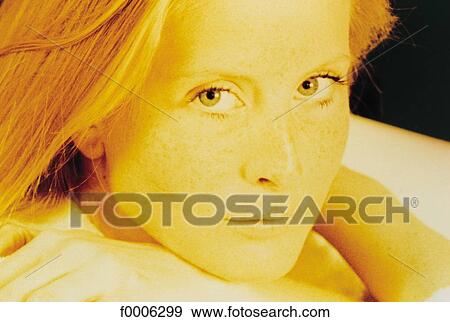 Stock Photo - people, woman, women, inside, indoors, well-being. Fotosearch