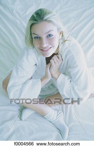 people, woman, women, smile, smiling, robe View Large Photo Image Stock Photograph - people, woman, women, smile, smiling, robe. Fotosearch