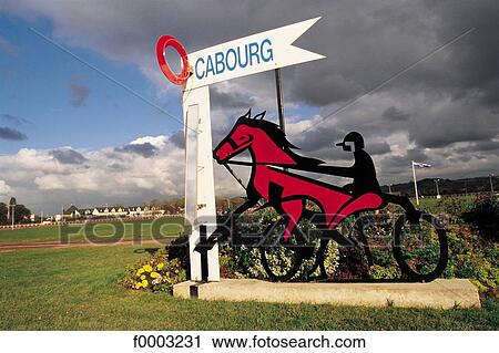 Stock Image - racecourse, Normandy, Cabourg, Calvados, Europe, France, French. Fotosearch