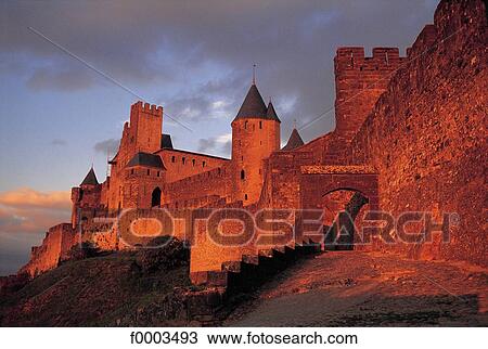 rampart, fortification, fortified castle, mediaeval city, medieval city, sunset, setting sun View Large Photo Image Stock Image - rampart, fortification, fortified castle, mediaeval city, medieval city, sunset, setting sun. Fotosearch