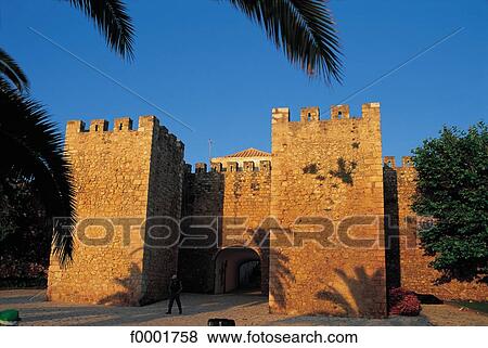 Stock Photo - rampart, fortification, Portugal, Europe, Algarve, Lagos. Fotosearch