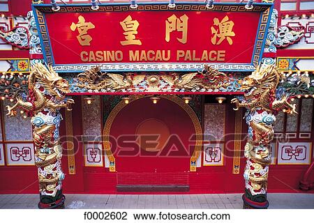 Stock Image - red, casino, front, Asia, China, luck, Asian art. Fotosearch