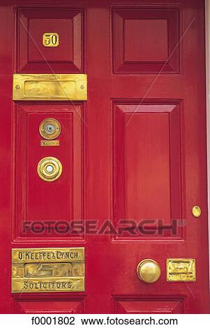 red, Ireland, Europe, Georgian door, door, exterior View Large Photo Image Stock Image - red, Ireland, Europe, Georgian door, door, exterior. Fotosearch