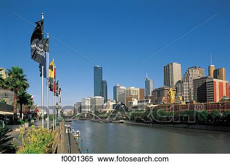 Stock Photography - river, general view, modern building, Australia, Oceania, building, buildings. Fotosearch
