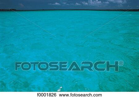 Stock Photograph - sea, blue, skyline, escape, paradise, paradisiac, transparency. Fotosearch