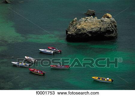 Stock Image - sea, transparency, transparent, limpid, limpidity, clear, boat. Fotosearch