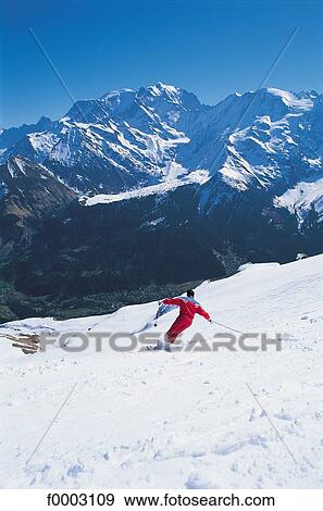 Stock Photo - ski, skier, mountain, mountains, snow, sport, sports. Fotosearch